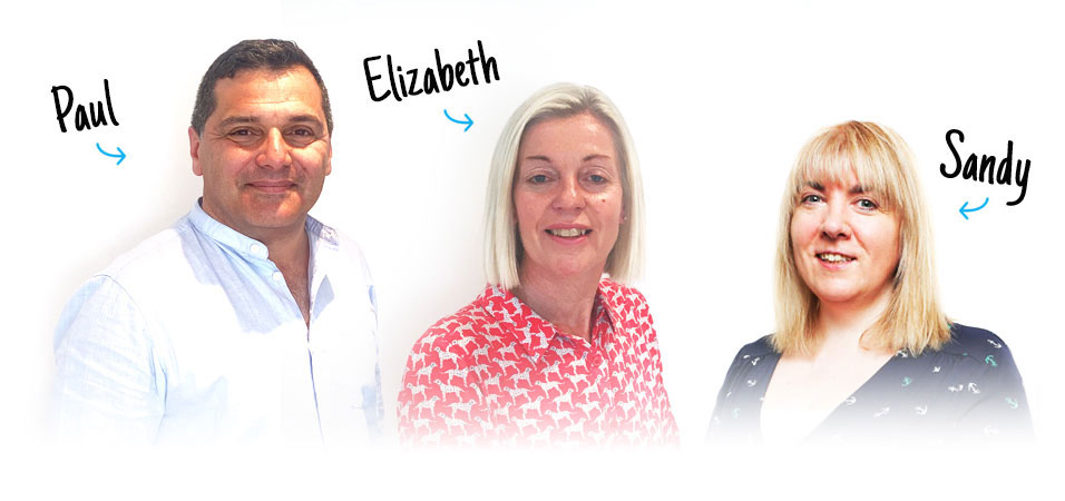Some of the staff at Silvergate - Paul, Elizabeth, Sandy and Tony